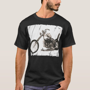 Camiseta Motocicleta feita sob encomenda branca do