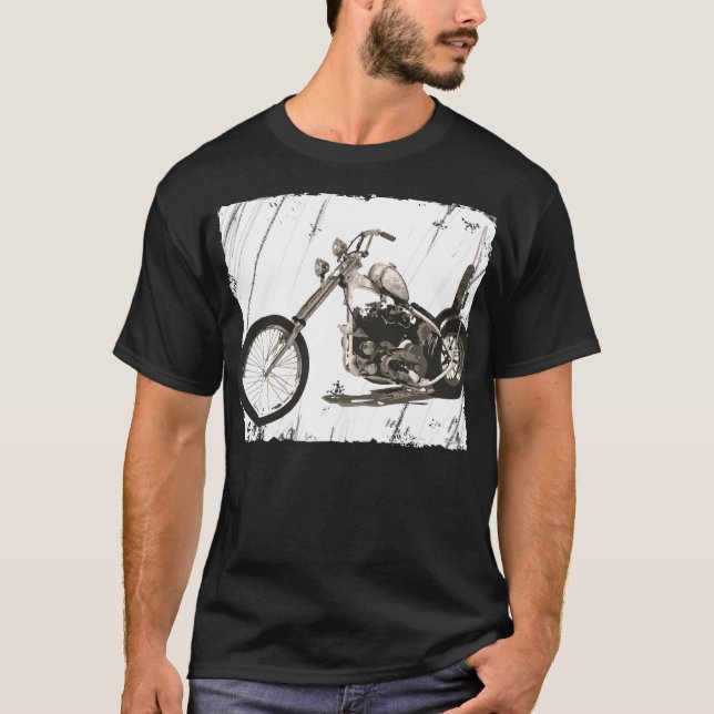 Camiseta Motocicleta feita sob encomenda branca do (Frente)