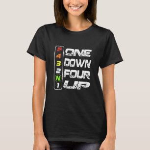 Camiseta Motocicleta Funny One Up Quatro Down