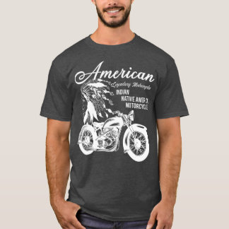 Camiseta Motocicleta indígena-americana Native Biker Gift