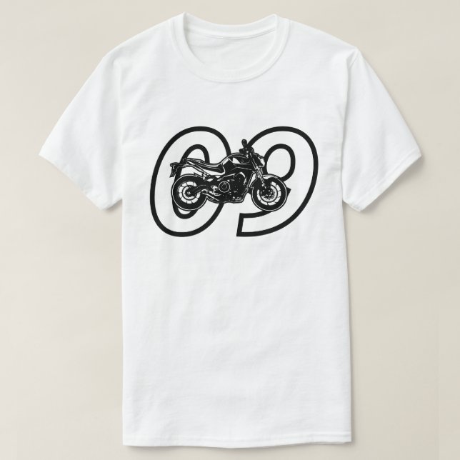 Camiseta Motocicleta MT09 FZ09 de Yamaha MT-09 FZ-09 (Frente do Design)