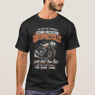 Camiseta Motocicletas Andam Gratuitamente Moto Retrô Clássi