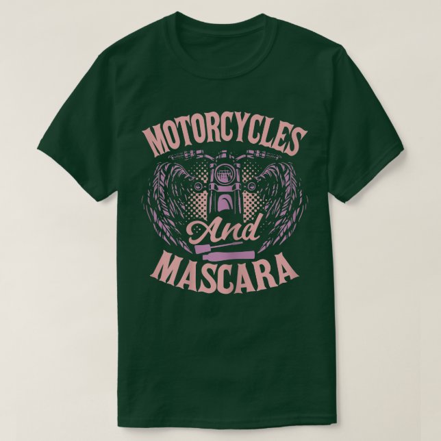 Camiseta Motocicletas Mães E Máscara Biker 1424 (Frente do Design)