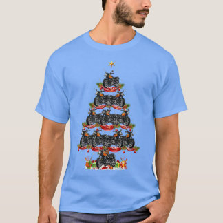 Camiseta Motocicletas Xmas Lighting Papais noeis