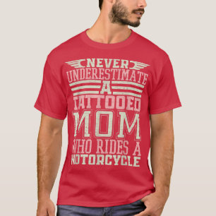 Camiseta Motociclista 1342 Tatuada Mãe