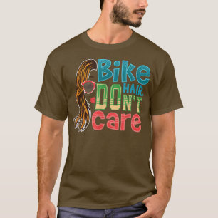 Camiseta Motociclista Biker Messy Bun Hairstyle MTB Rider