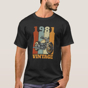 Camiseta Motociclista de 1981 Vintage com Nascer