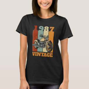 Camiseta Motociclista de 1987 com Nascer Vintage