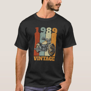 Camiseta Motociclista de 1989 com Nascer Vintage