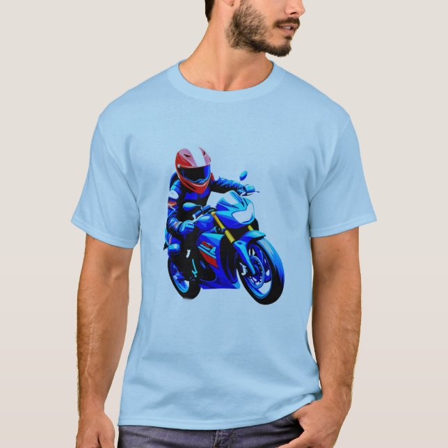 Camiseta 🏍️ Motociclista de Linha Minimalista Urbano Limpo (Frente)