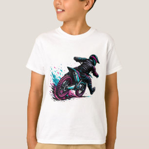 Camiseta Motociclista de Motocross no Estilo dos Desenhos c
