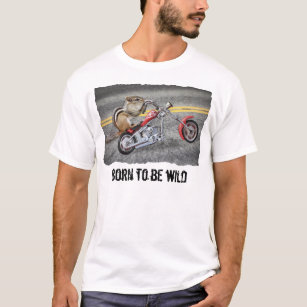 Camiseta Motociclista do Chipmunk que monta uma motocicleta