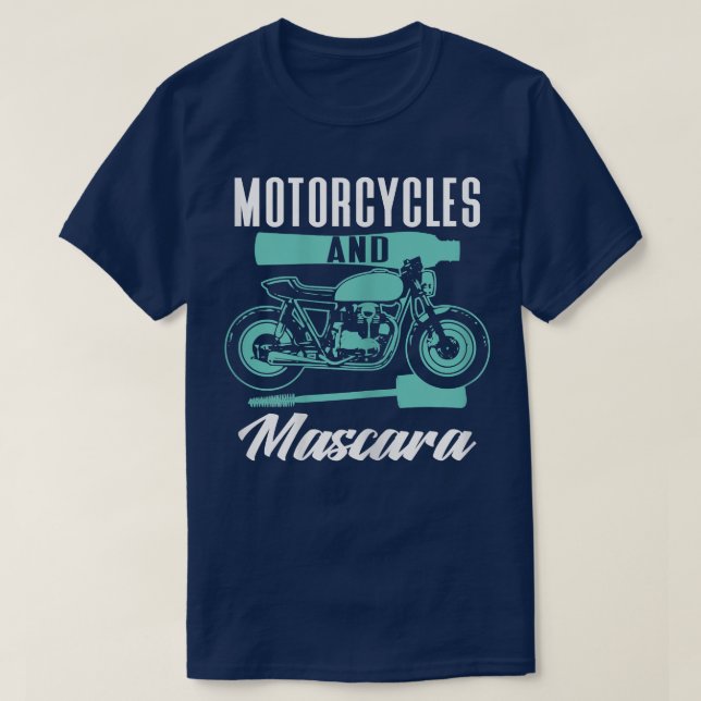 Camiseta Motociclista e motociclista de máscara (Frente do Design)