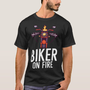 Camiseta Motociclista em chamas