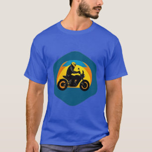 Camiseta Motociclista em Estilo Retro Vibrante