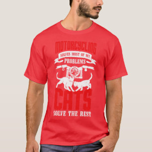 Camiseta Motociclista Gato Lover Biker Gift