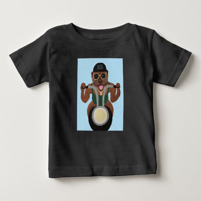 Camiseta Motociclista Pit Bull em motocicleta (Frente)