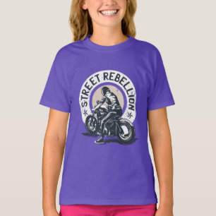 Camiseta Motociclista Scorcher em uma Moto