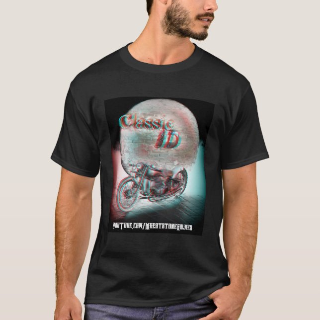 Camiseta Motociclo 3D clássico (Frente)