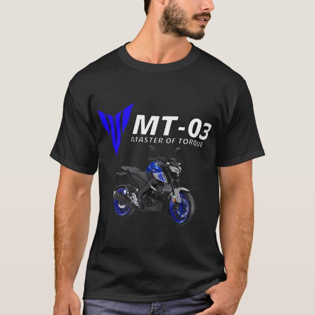 Camiseta Motociclo Azul Mt-03 (Frente)