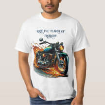 Motociclo Clássico em Movimento com Chamas