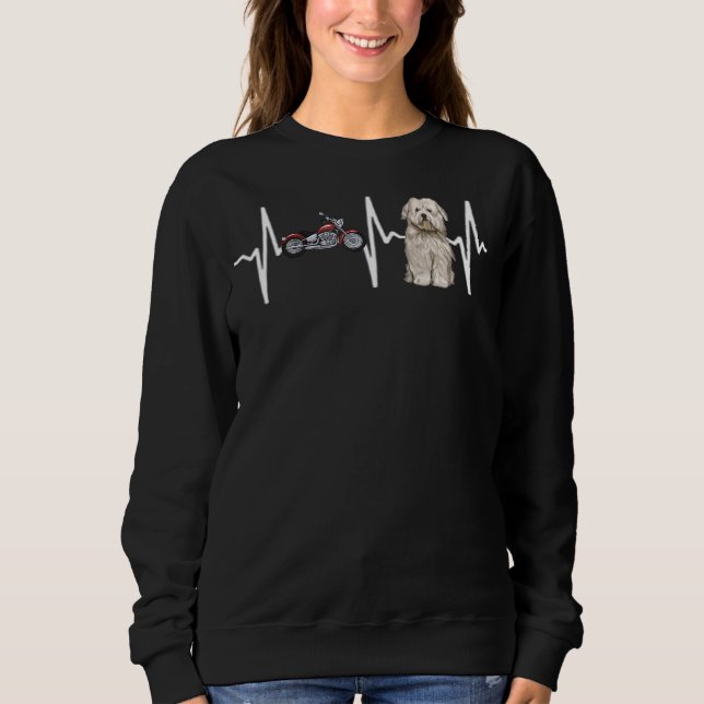 Camiseta Motociclo Coton De Tulear Heartbeat (Frente)