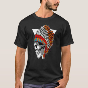 Camiseta Motociclo H do Patrimônio Indiano Nativo Americano