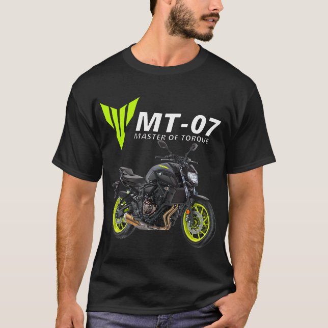 Camiseta Motociclo Verde Mt-07 (Frente)