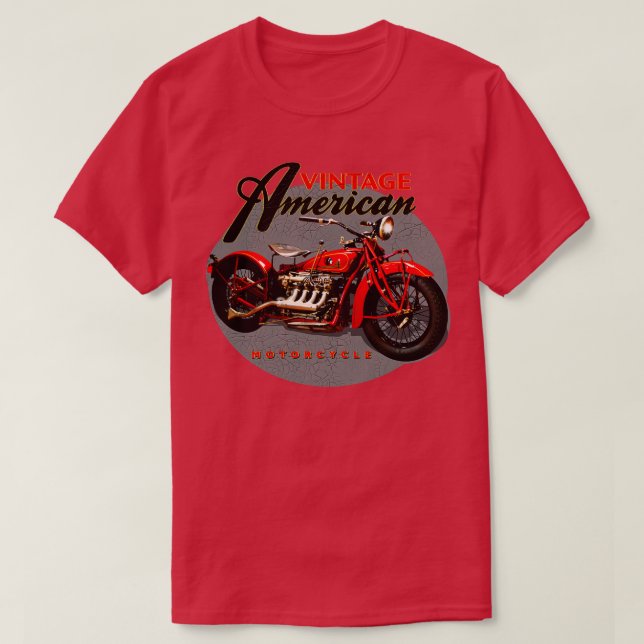 Camiseta Motociclos americanos Vintage (Frente do Design)