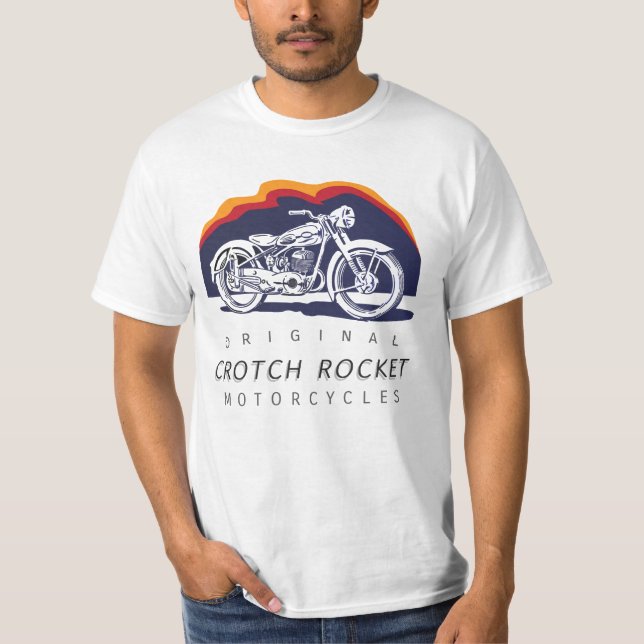Camiseta Motociclos Crotch Rocket originais - 6 designs (Frente)