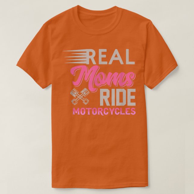 Camiseta Motociclos De Mães Real, Presente Para Biker Mãe 1 (Frente do Design)