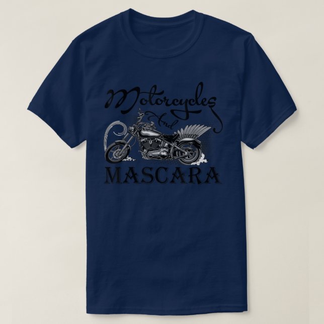 Camiseta Motociclos femininos E Mascara CC (Frente do Design)