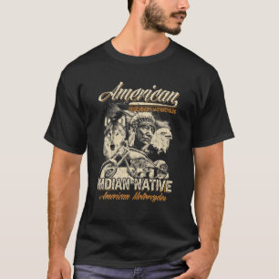 Camiseta Motociclos lendários Retro-Americanos - Indian Ol