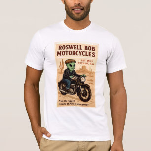 Camiseta Motociclos marcianos Roswell - Aliens da década de