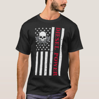 Camiseta Motociclos movidos a diesel Funny Mecânico America