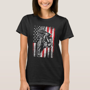 Camiseta Motocross 4 De Julho Legal Bandeira Americana De C