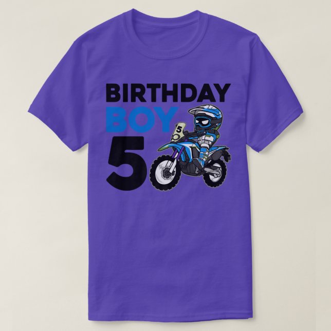 Camiseta Motocross 5 Gift 5 Anos Antiga Bike Aniversário P (Frente do Design)