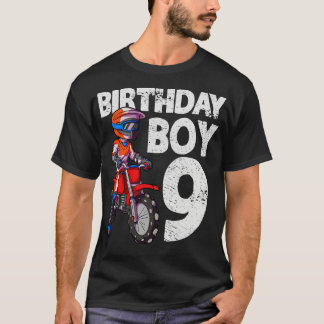 Camiseta Motocross 9th Birday Kids MX 9 Anos Bik