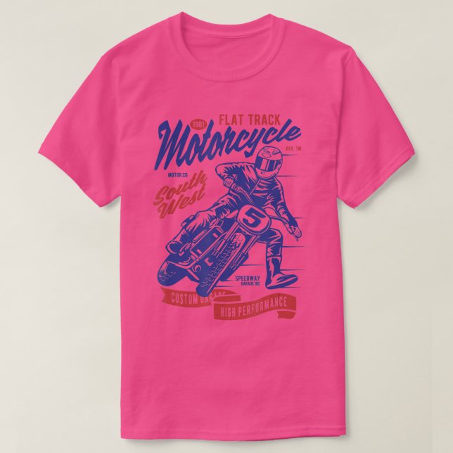 Camiseta Motocross Bike Bike Motocross de Via Plana (Frente do Design)