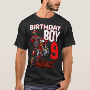 Camiseta Motocross Birthday motocicleta prestigiada 9º aniv