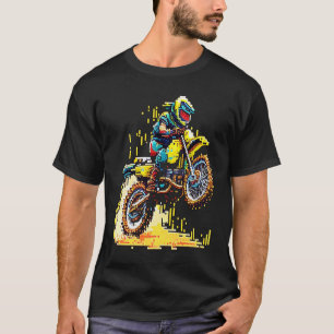 Camiseta Motocross dirst bike no pixel art 2
