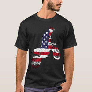 Camiseta Motocross Dirt Bike American Flag Pai Padre