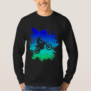 Camiseta Motocross e Camada de Sujeira para Fora da Estrada