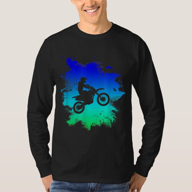 Camiseta Motocross e Camada de Sujeira para Fora da Estrada (Frente)