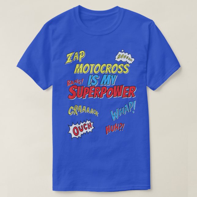 Camiseta Motocross é meu super poder Motocross Biker  (Frente do Design)