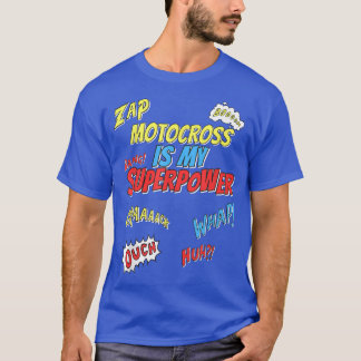 Camiseta Motocross é meu super poder Motocross Biker 
