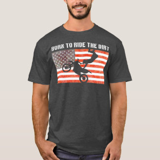Camiseta Motocross Enduro Dirt Bike Bandeiras Americanas