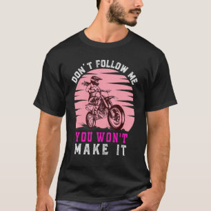 Camiseta Motocross Girl da Corrida Motocross de bicicleta D