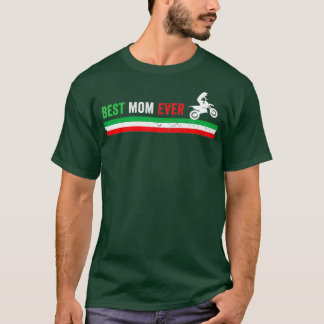 Camiseta Motocross, italiano, Mãe, Camada, Bandeira Itália
