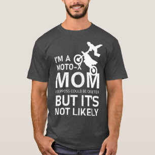 Camiseta Motocross Mãe Orgulho Moto Rastreador Dia de as m